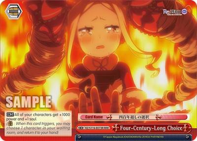 Four Century Long Choice RRR RZ/S116-E073R Re:ZERO -Starting Life in Another World- Vol.3 Card