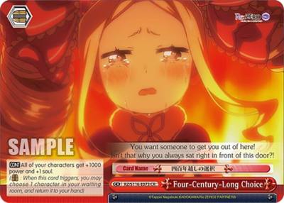 Four Century Long Choice RZ/S116-E073 Re:ZERO -Starting Life in Another World- Vol.3 Card