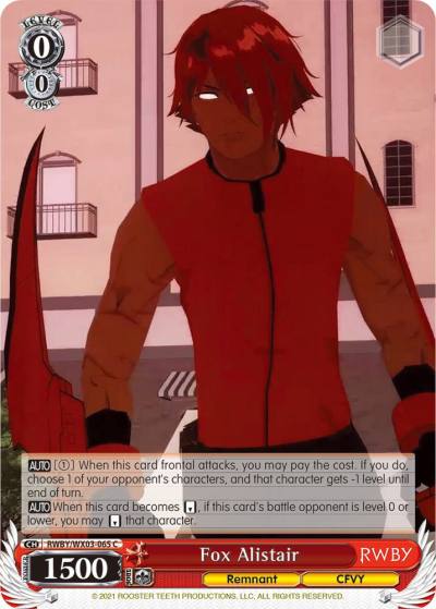 Fox Alistair RWBY/WX03-065 C RWBY Card
