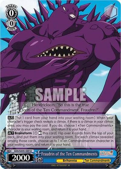 Fraudrin of the Ten Commandments SDS/SX05-089 U The Seven Deadly Sins: Revival of The Commandments Card