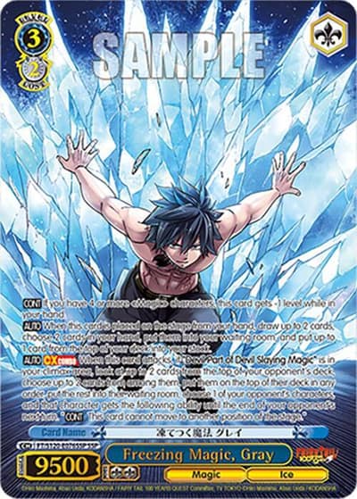 Freezing Magic, Gray (SSP) FT/S120-E076SSP SSP FAIRY TAIL 100 YEARS QUEST Weiss Schwarz card