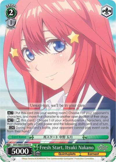 Fresh Start Itsuki Nakano 5HY/W83-E044 U The Quintessential Quintuplets Card