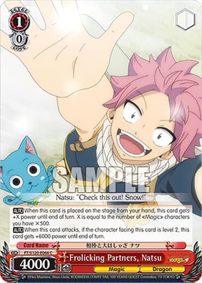 Frolicking Partners, Natsu FT/S120-E066 C FAIRY TAIL 100 YEARS QUEST Weiss Schwarz card
