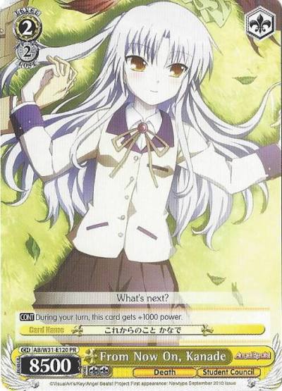 From Now On Kanade AB/W31-E120 PR Angel Beats! Re:Edit Card