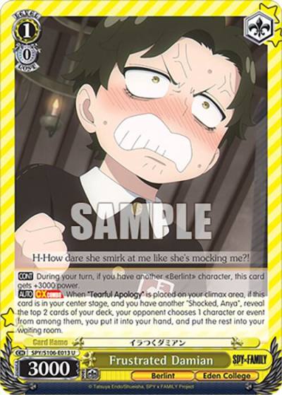 Frustrated Damian SPY/S106-E013 U SPY x FAMILY Card