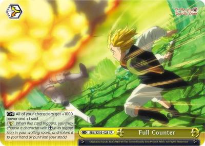 Full Counter SDS/SX03-023 CR The Seven Deadly Sins Card