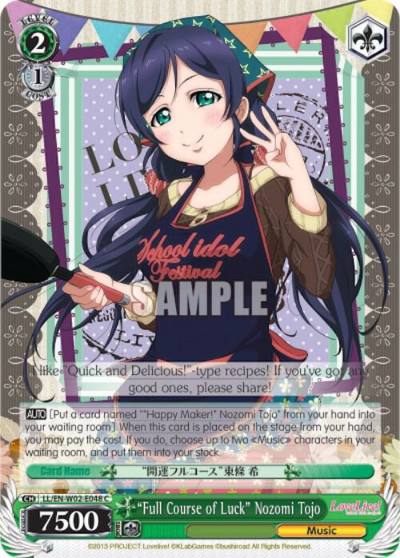 Full Course of Luck Nozomi Tojo LL/EN-W02-E048 C Love Live! DX Vol.2 Card