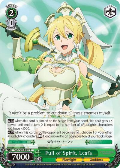Full of Spirit Leafa SAO/S80-E052 C Sword Art Online -Alicization- Vol.2 Card