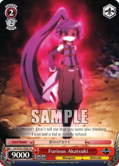 Furious Akatsuki LH/SE20-TE08 TD LOG HORIZON Card