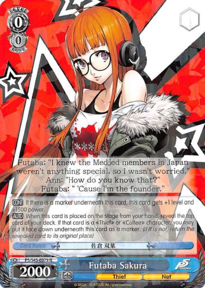 Futaba Sakura P5/S45-E079 R Persona 5 Card