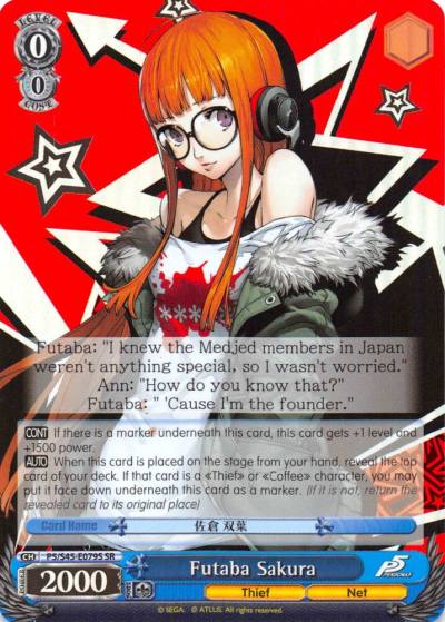 Futaba Sakura SR P5/S45-E079S SR Persona 5 Card