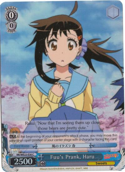 Fuus Prank Haru Parallel Foil NK/WE22-E30 NISEKOI Extra Booster Card
