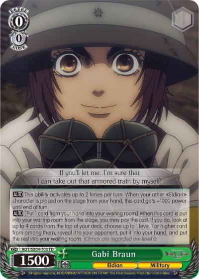 Gabi Braun AOT/SX04-T03 TD Attack On Titan: Final Season Card