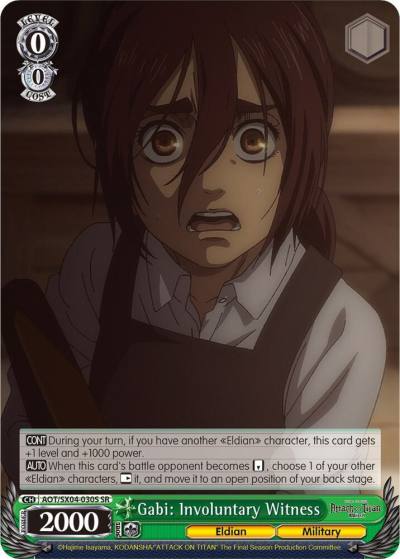 Gabi Involuntary Witness SR AOT/SX04-030S SR Attack On Titan: Final Season Card