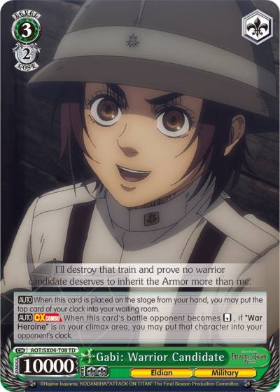Gabi Warrior Candidate AOT/SX04-T08 TD Attack On Titan: Final Season Card