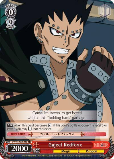 Gajeel Redfoxx FT/EN-S02-T10 TD Fairy Tail ver.E Card