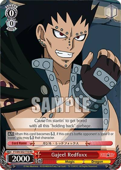 Gajeel Redfoxx FT/EN-S02-T10 TD RE Fairy Tail Chronicle Set Card