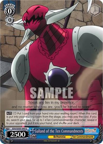 Galland of the Ten Commandments SDS/SX05-090 U The Seven Deadly Sins: Revival of The Commandments Card