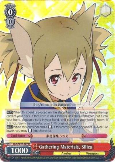 Gathering Materials Silica Parallel Foil SAO/SE23-E07 R Sword Art Online II Card
