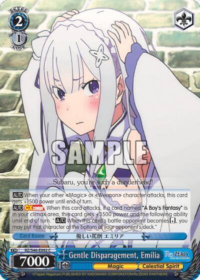 Gentle Disparagement Emilia RZ/S46-E092 C Re:ZERO Card