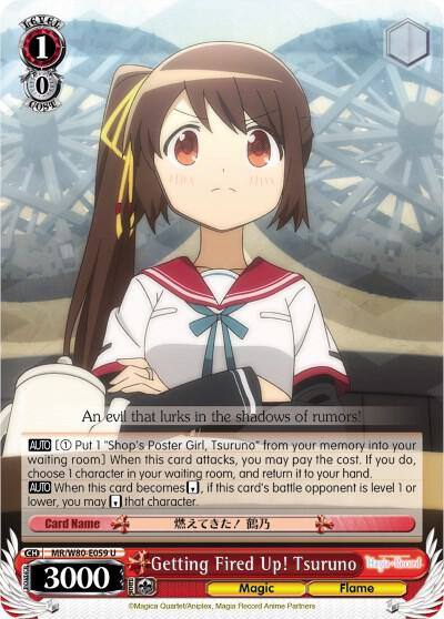 Getting Fired Up Tsuruno MR/W80-E059 U Magia Record: Puella Magi Madoka Magica [Side Story] (Anime) Card