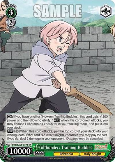 Gilthunder Training Buddies SR SDS/SX05-037S SR The Seven Deadly Sins: Revival of The Commandments Card