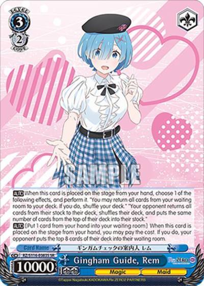 Gingham Guide Rem SR RZ/S116-E083S Re:ZERO -Starting Life in Another World- Vol.3 Card