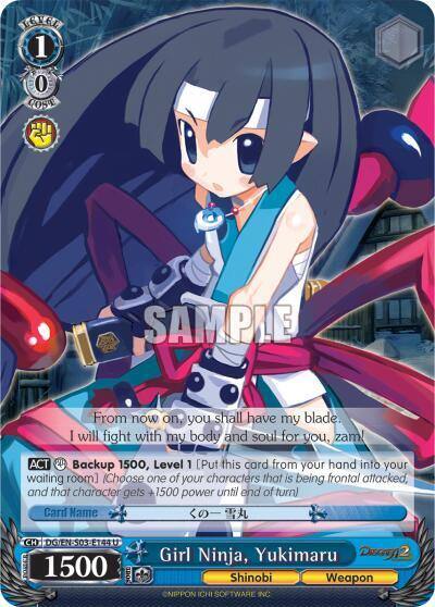 Girl Ninja Yukimaru DG/EN-S03-E144 U Disgaea Card