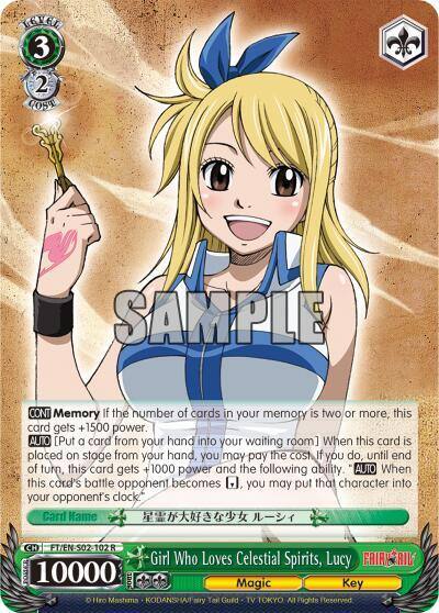 Girl Who Loves Celestial Spirits Lucy FT/EN-S02-102 R Fairy Tail ver.E Card
