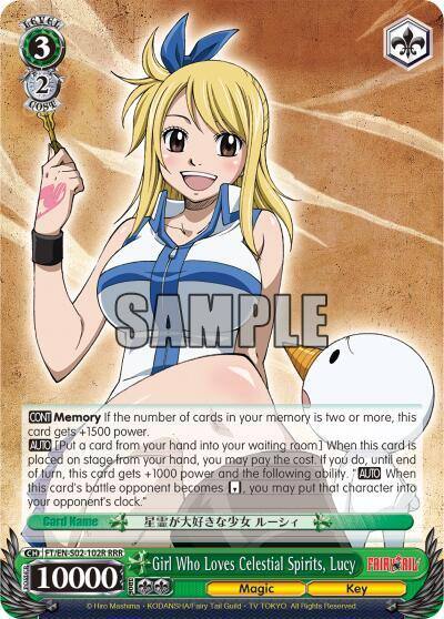 Girl Who Loves Celestial Spirits Lucy RRR FT/EN-S02-102R RRR Fairy Tail ver.E Card