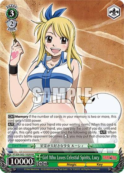 Girl Who Loves Celestial Spirits Lucy RRR FT/EN-S02-102R RRR RE Fairy Tail Chronicle Set Card