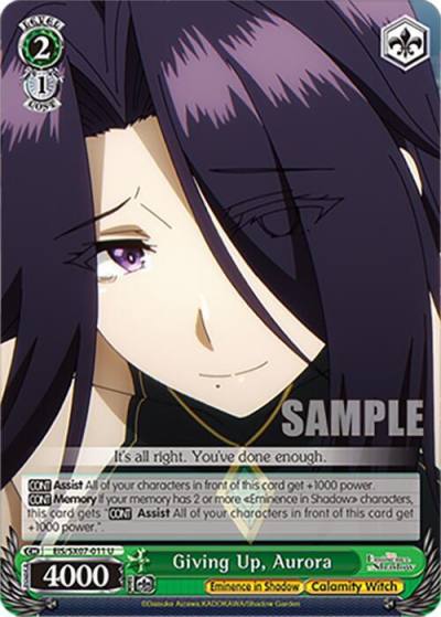 Giving Up Aurora EIS/SX07-011 The Eminence in Shadow Card