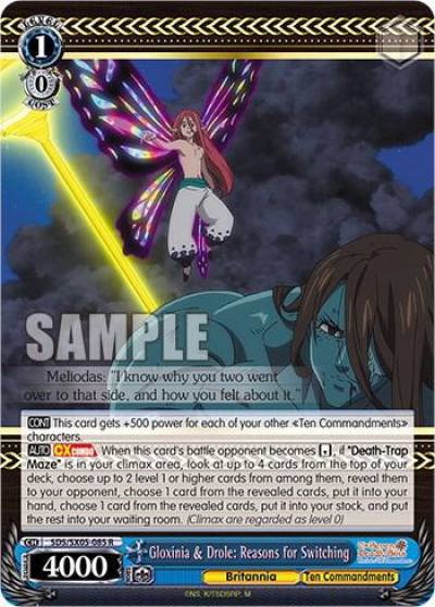 Gloxinia and Drole Reasons for Switching SDS/SX05-085 R The Seven Deadly Sins: Revival of The Commandments Card