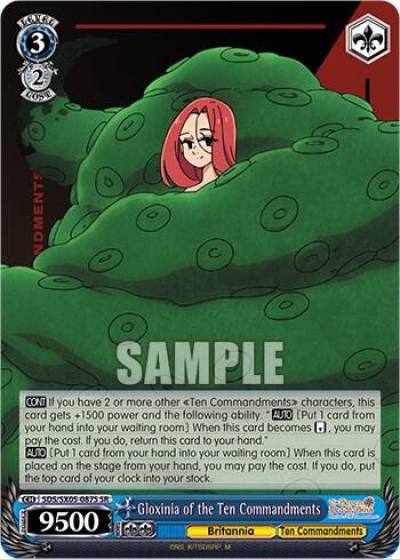 Gloxinia of the Ten Commandments SR SDS/SX05-087S SR The Seven Deadly Sins: Revival of The Commandments Card