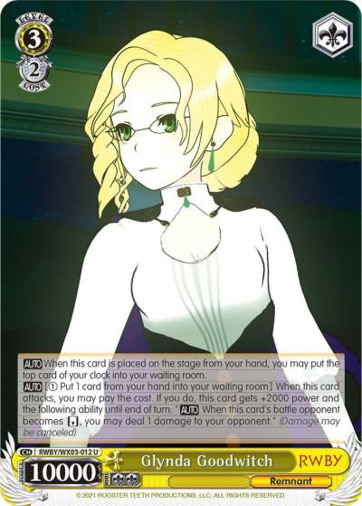 Glynda Goodwitch RWBY/WX03-012 U RWBY Card