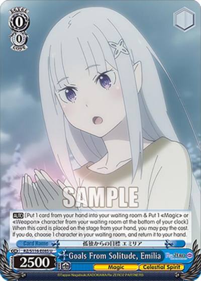 Goals From Solitude Emilia RZ/S116-E085 Re:ZERO -Starting Life in Another World- Vol.3 Card