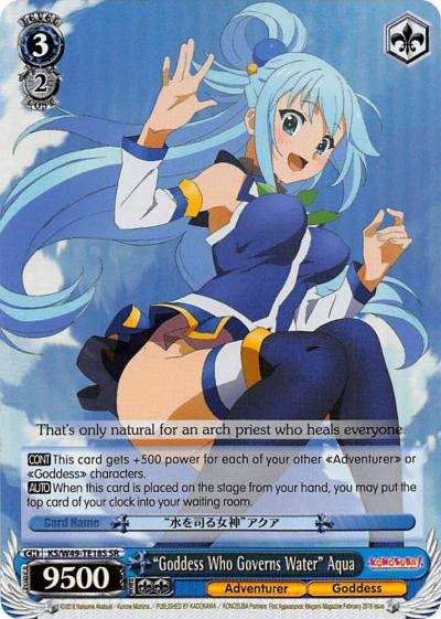 Goddess Who Governs Water Aqua SR KS/W49-TE18S SR KonoSuba Card