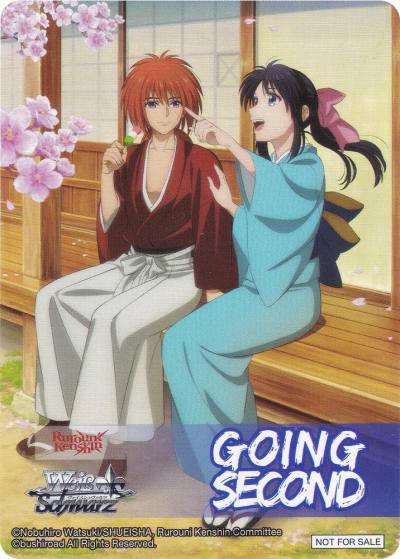 Going Second Days of Fluttering Sakura Kenshin Himura Kaoru Kamiya Rurouni Kenshin Card