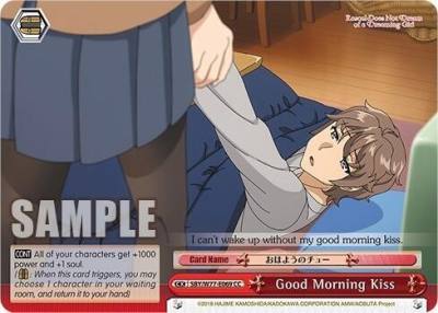 Good Morning Kiss SBY/W77-E069 CC Rascal Does Not Dream of a Dreaming Girl Card