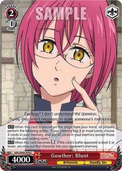 Gowther Blunt SDS/SX05-076 C The Seven Deadly Sins: Revival of The Commandments Card