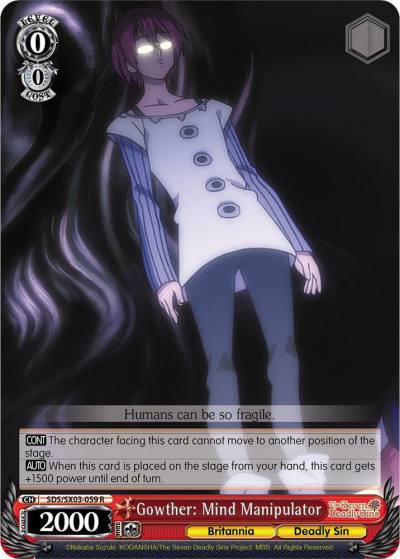 Gowther Mind Manipulator SDS/SX03-059 R The Seven Deadly Sins Card