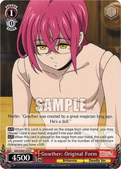 Gowther Original Form SDS/SX05-074 C The Seven Deadly Sins: Revival of The Commandments Card