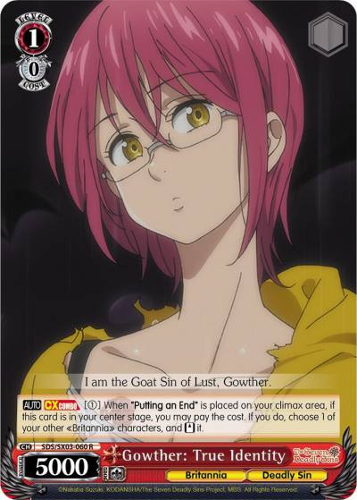 Gowther True Identity SDS/SX03-060 R The Seven Deadly Sins Card