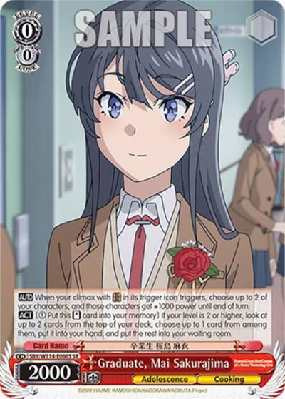 Graduate Mai Sakurajima SR SBY/W114-E066S SR Rascal Does Not Dream Series Card