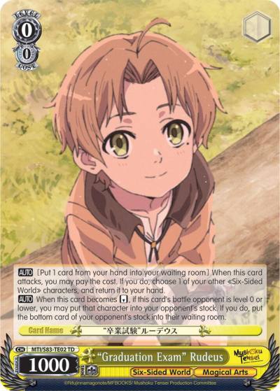 Graduation Exam Rudeus MTI/S83-TE02 TD Mushoku Tensei: Jobless Reincarnation Card