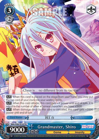 Grandmaster Shiro NGL/S58-TE18 TD No Game No Life Card