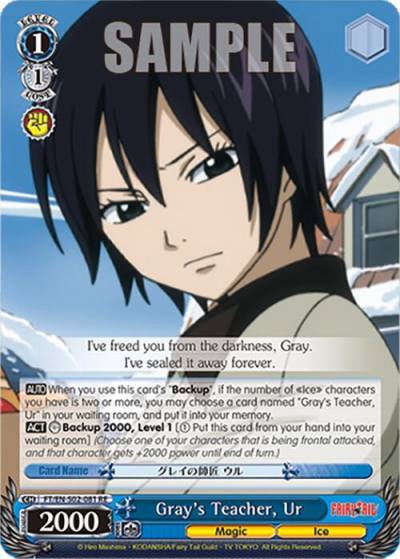 Gray s Teacher Ur FT/EN-S02-081 U RE Fairy Tail Chronicle Set Card