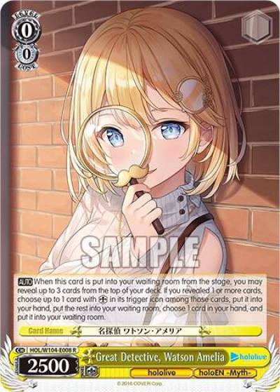 Great Detective Watson Amelia HOL/W104-E008 R hololive production Vol.2 Card