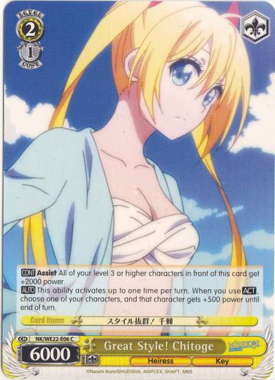Great Style Chitoge NK/WE22-E06 NISEKOI Extra Booster Card