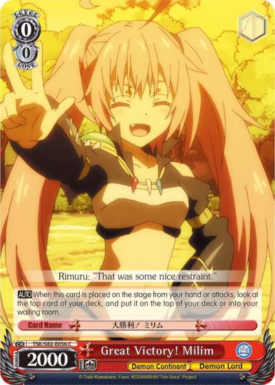 Great Victory Milim TSK/S82-E056 C That Time I Got Reincarnated as a Slime Vol.2 Card